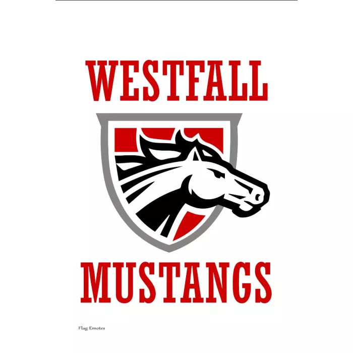 Flag Emotes Double Sided Garden Flag Westfall High School Mustangs
