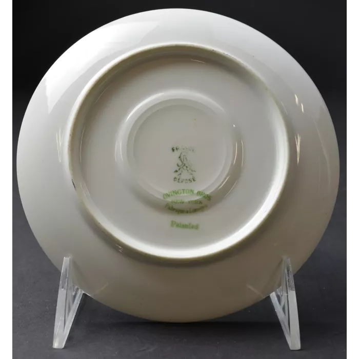 Ovington Bros. Floral Flat Cup Saucer - 5.75 " Tall
