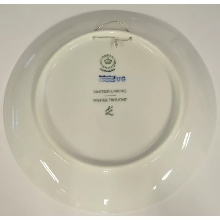 Royal Copenhagen Porcelain Christmas Collector Plate - Winter Twilight 1974