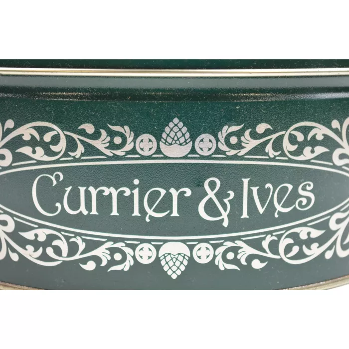 Schwan's Currier & Ives The Skating Pond Christmas 2000 Tin - 9.875" Wide