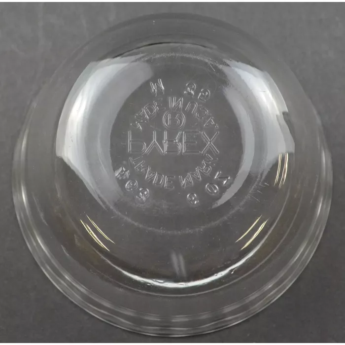 Pyrex - Originals Clear Pattern - Crimped Edge Custard Cup - 3.75" Wide