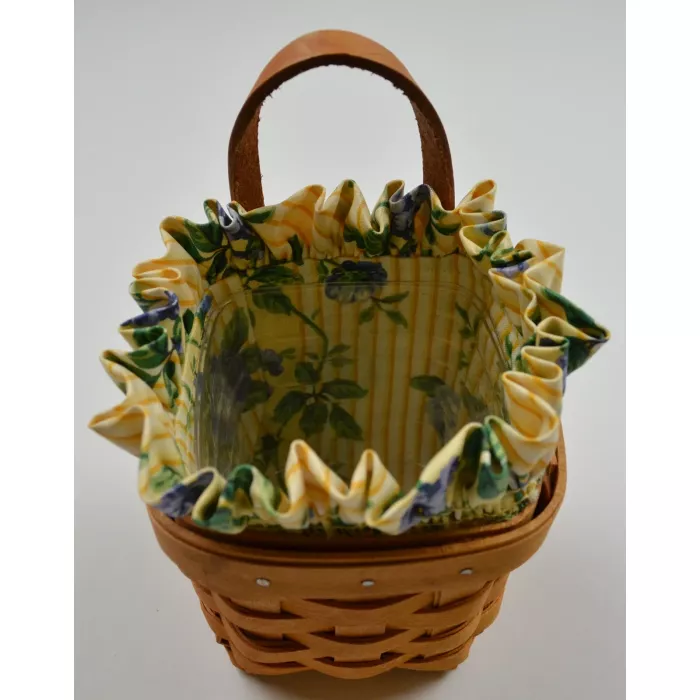 Longaberger 1997 Chive Basket Combo With Liner & Protector