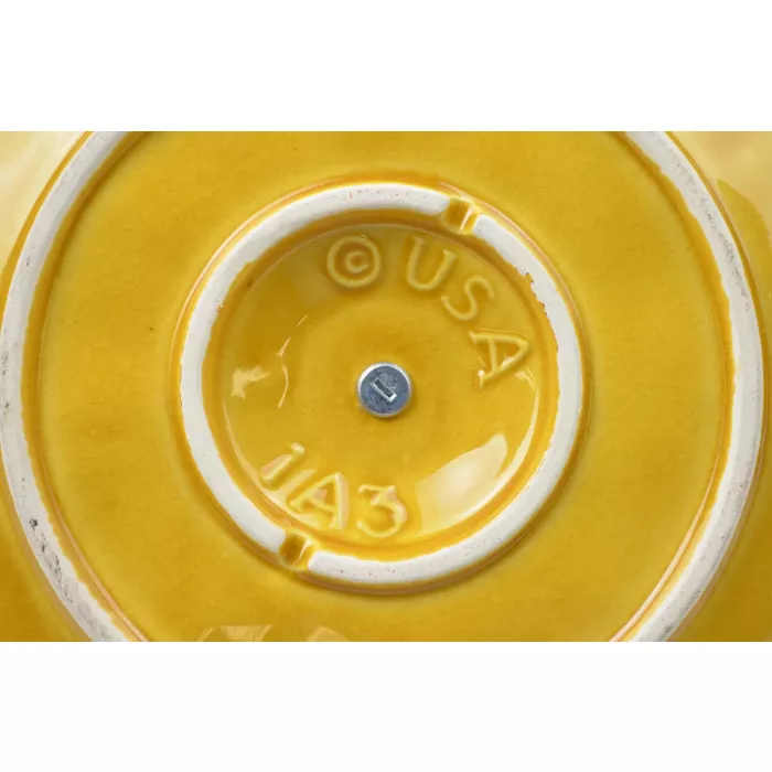 Vintage Stackable Yellow Tidbit Tray - Pottery No. 1A3 - 5.75" Tall