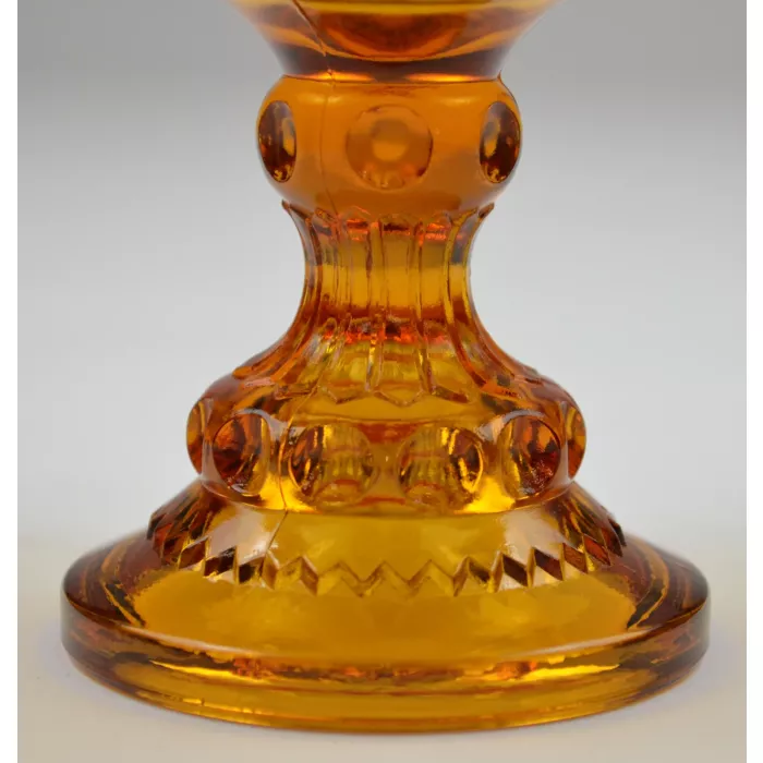 Indiana Glass - King's Crown Amber Pattern - Compote - 5.25" Tall