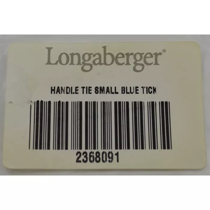 Longaberger Blue Ticking Small Handle Tie