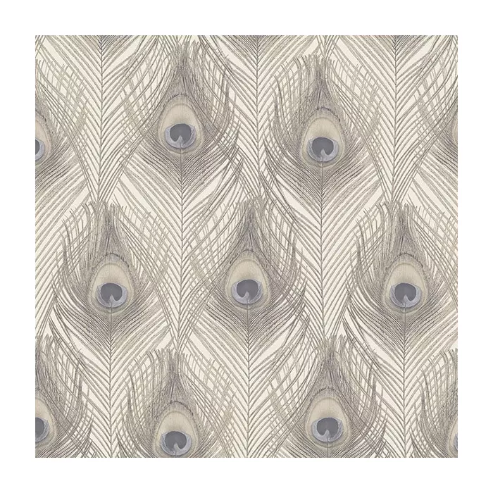 Peacock Wallpaper Beige, Cream, Cappuccino Norwall Wallcovering G67979