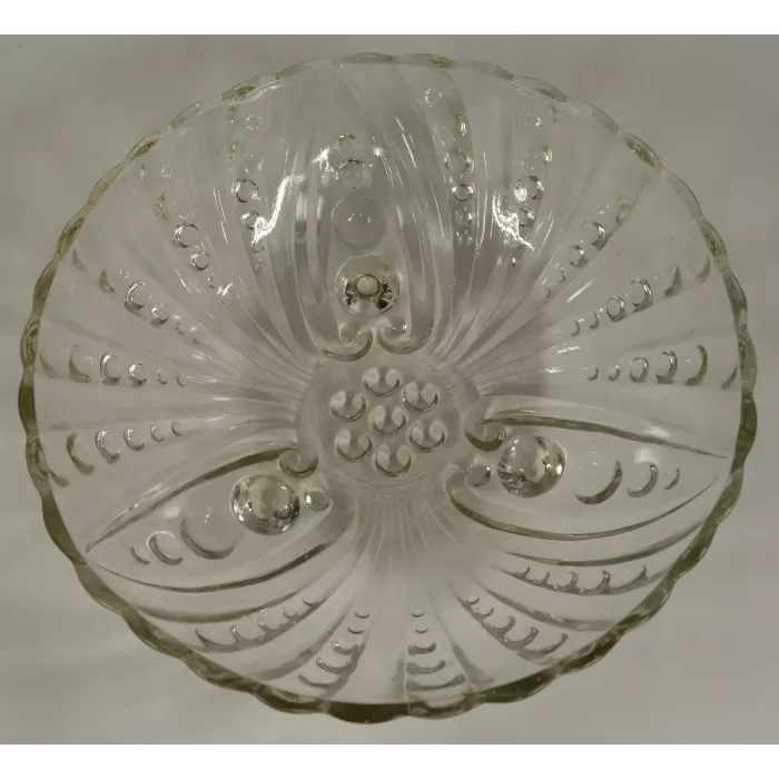 Anchor Hocking - Burple Clear Pattern - Large Dessert Bowl  - 8.5" Round