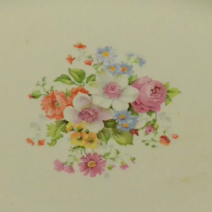 China Platter - Raised Bird & Floral Border - Bright Floral Pattern Center
