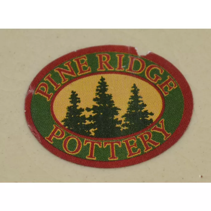 Pine Ridge Pottery Candy Dish - Apple & Green Spongeware Pattern