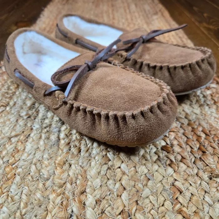 Women's Bria Moccasin Slippers Chestnut SZ 7