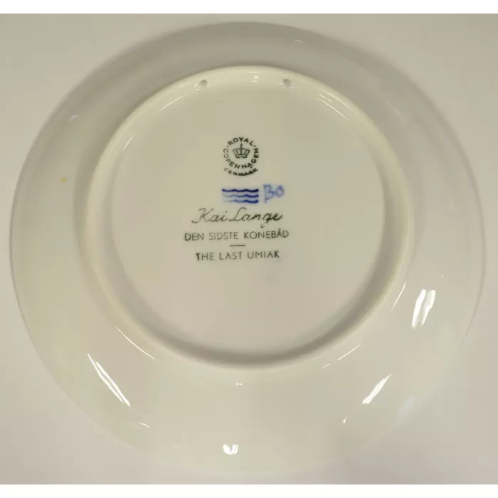 Royal Copenhagen Christmas Collector Plate - The Last Umiak 1968