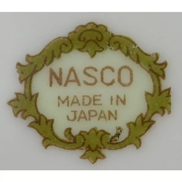 Nasco Ring Dish - Pink Floral Pattern WIth Gold Trim - 4" Wide