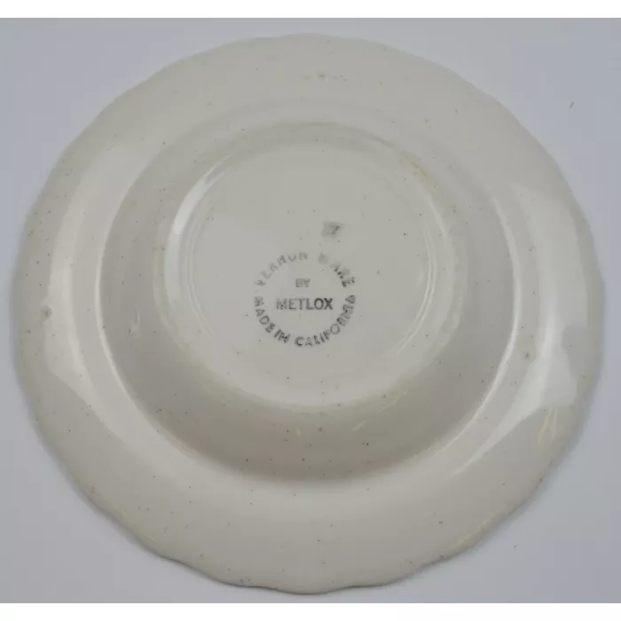 Metlox Vernon Ware - True Blue Pattern - Flat Cup Saucer - Hand Painted