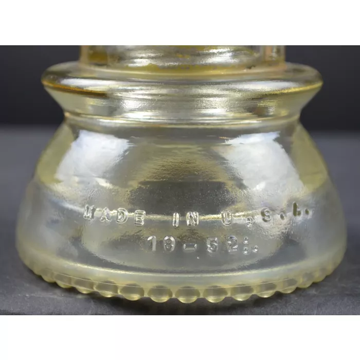 Vintage Hemingray No. 42 Clear Glass Insulator - 18-52 - 4" Tall