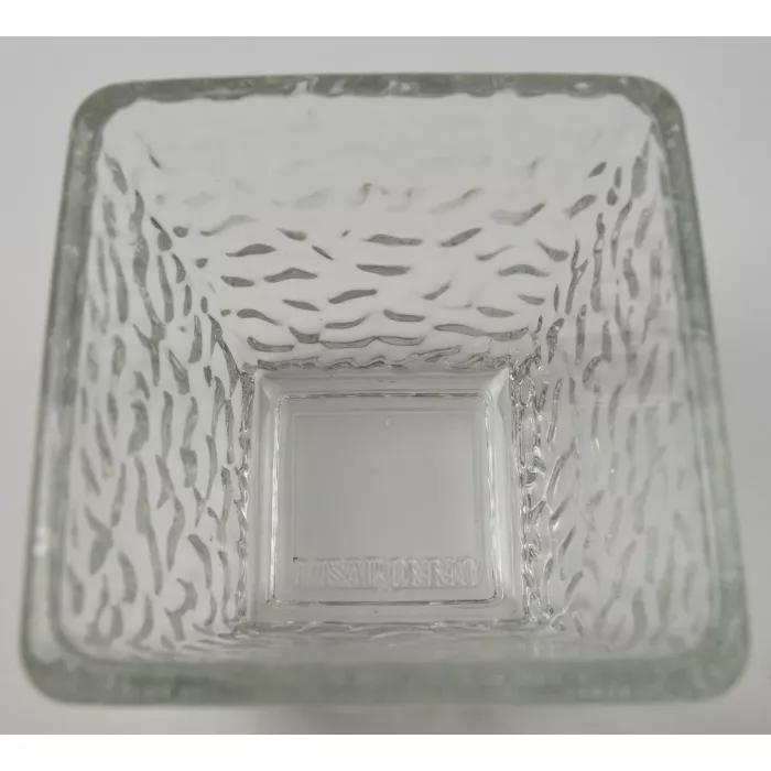 Disaronno Clear Glass Square Bowl - 3.125" Tall