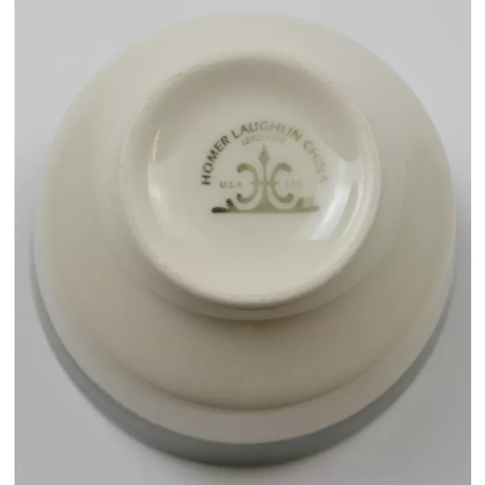 Homer Laughlin - Green Stripe Pattern - Custard Cup - 2.5" Tall