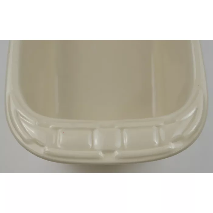 Longaberger Pottery Woven Traditions Ivory Pattern - Mini Loaf Pan
