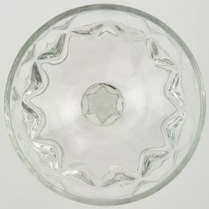 Clear Diamond Quilt Pattern Wine Glass - 5 5/8" Tall