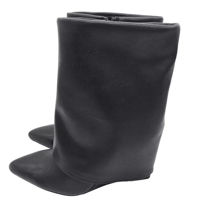 Women's Wedge Heel Dress Boots With Memory Foam Insole - Rue Black