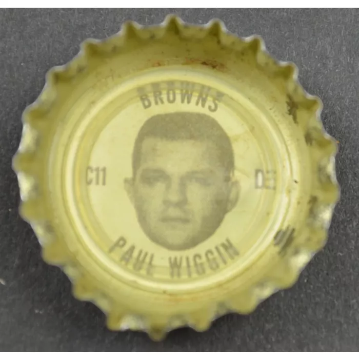 Coca Cola NFL Bottle Cap - Cleveland Browns - Paul Wiggin - Coke King Size