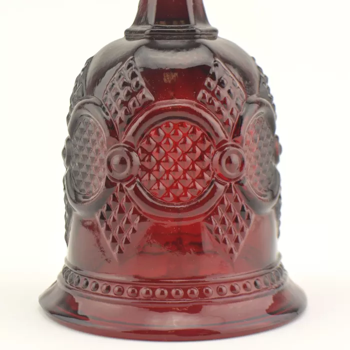 Avon Crystal - 1876 Cape Cod Ruby - Hostess Bell - 6.5" Tall