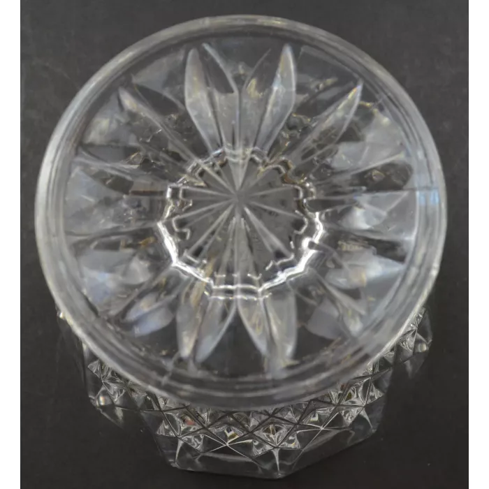 Clear Cut Glass Arch & Diamond Pattern Sherbet - 3.25" Tall