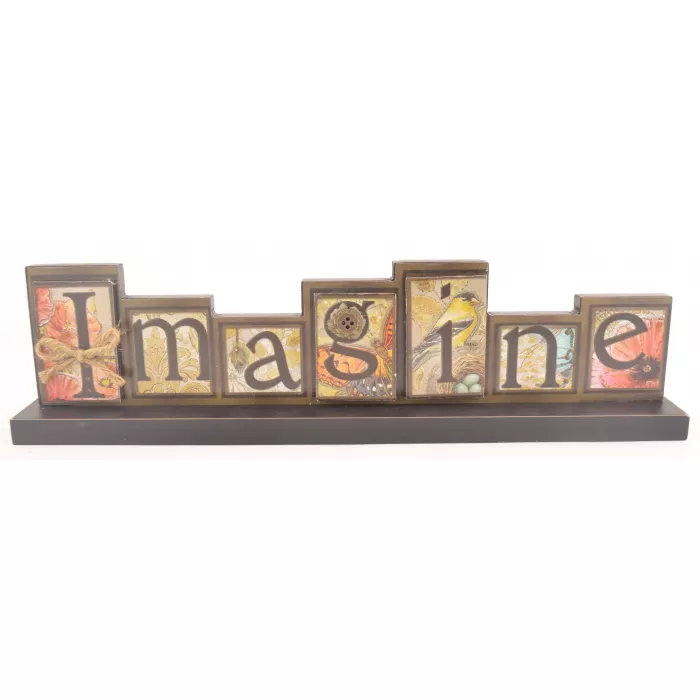 Nature's Canvas - Block Style Sign - Imagine
