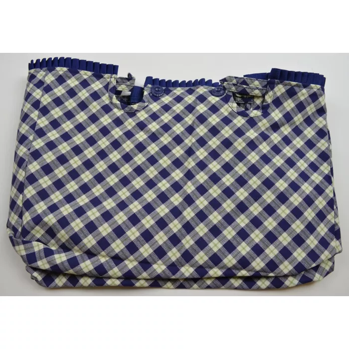 Longaberger Blue Ribbon Crafting Basket Liner - Blue Ribbon Plaid