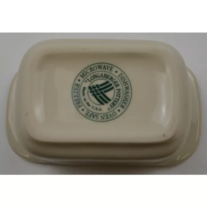 Longaberger Pottery Holly Pattern - Sweetener Holder - 4.25" Wide