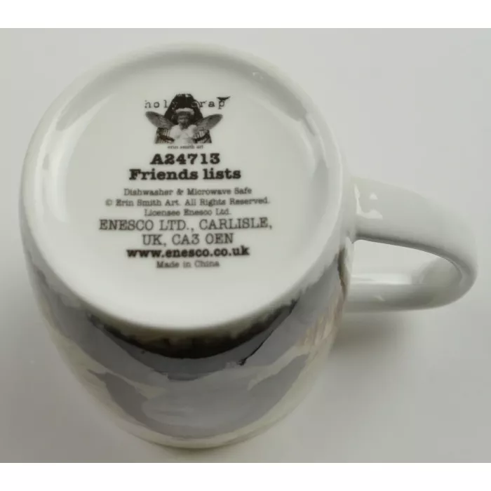 Holy Crap By Erin Smith - 14 Oz. Bone China Mug - Friends List - 3.875" Tall