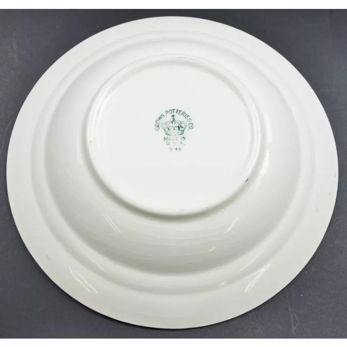 Crown Potteries - 5 45 Pattern - Soup Bowl - 8" Round