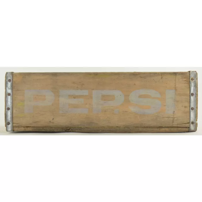 Pepsi Cola Crate - Wood Grain Carrier - Signer 1983