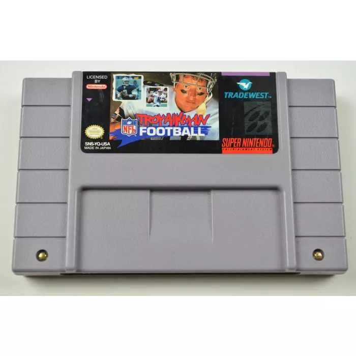 Super Nintendo (SNES) Game - Troy Aikman Football - Tradwest Sports 1994