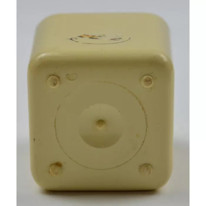 Vintage Yellow & Gold Plastic Salt & Pepper Shakers - 2.25" Tall