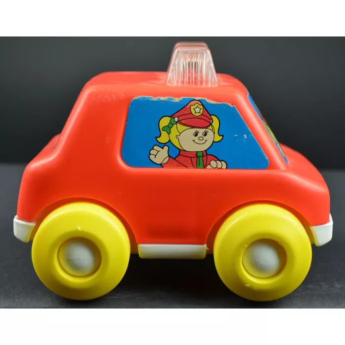Playskool 1991 Red Police Car With Lights And Sound - 4.375" Tall