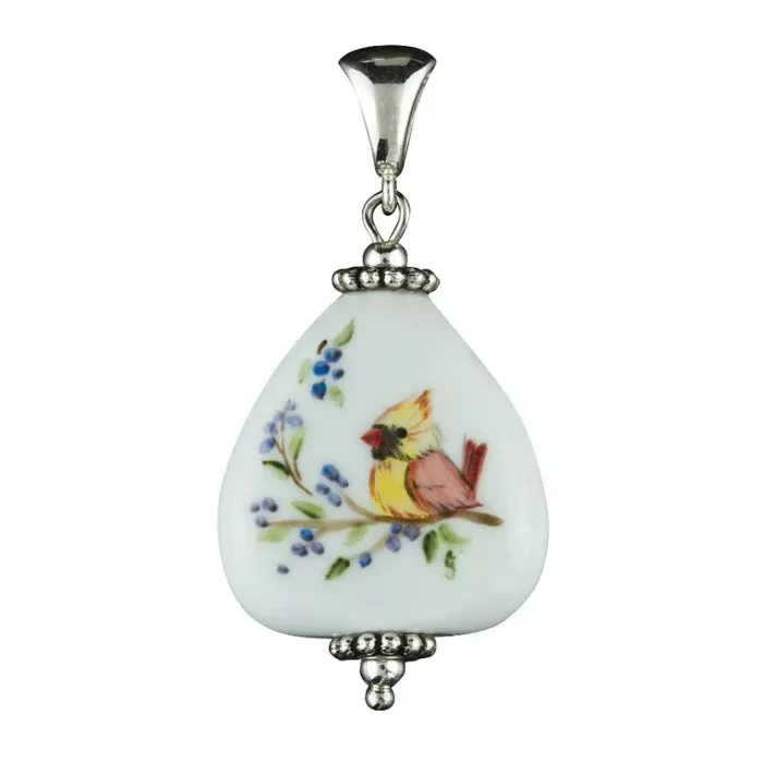Fenton Art Glass - Pendant - Lady Cardinal