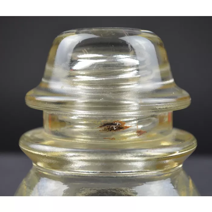 Vintage Hemingray No. 42 Clear Glass Insulator - 28-52 - 4" Tall