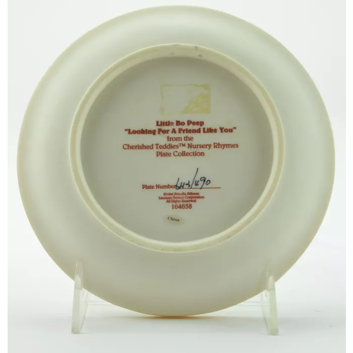 Cherished Teddies Little Bo Peep - Looking For A Friend Like You - Plate