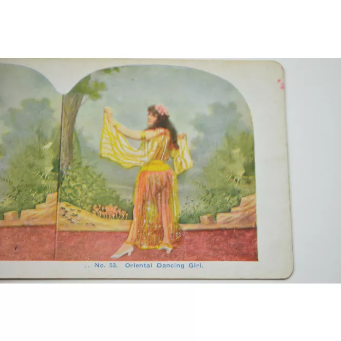 Antique Stereoview - No. 53 - Oriental Dancing Girl
