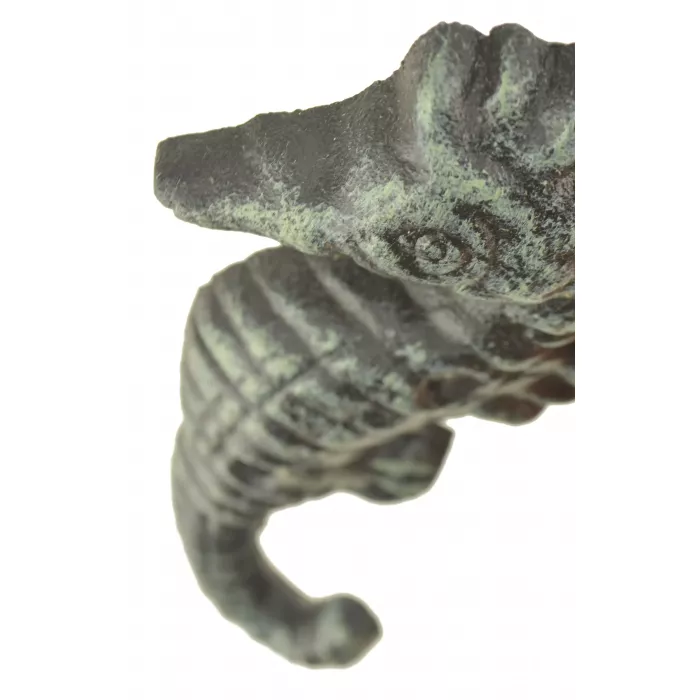 Cast Iron Wall Hook - Verdigris Seahorse Design - 5.5" Tall