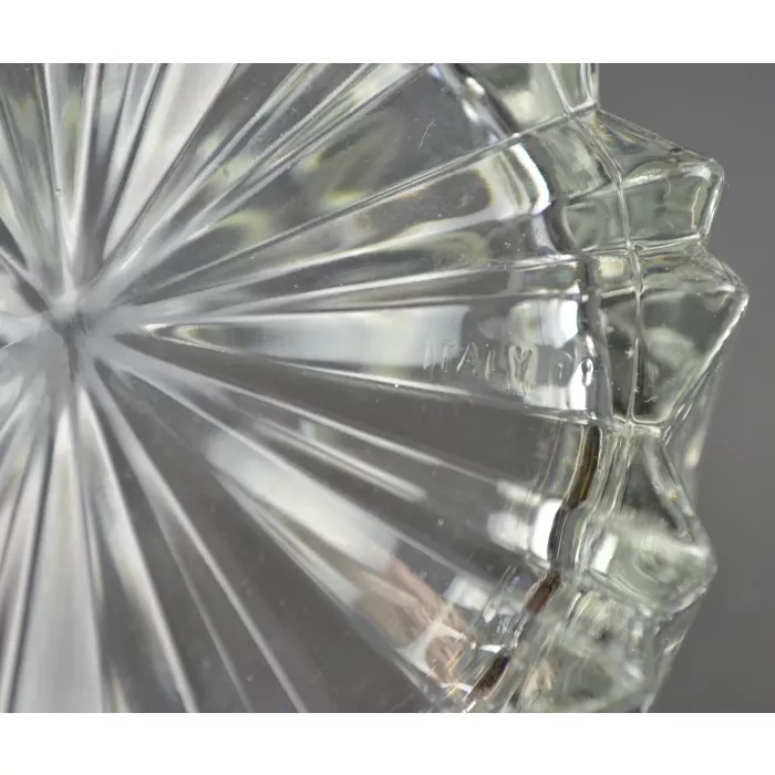 Mikasa Crystal - Wilshire Pattern - Ice Bucket With Tongs - 5.25" Tall