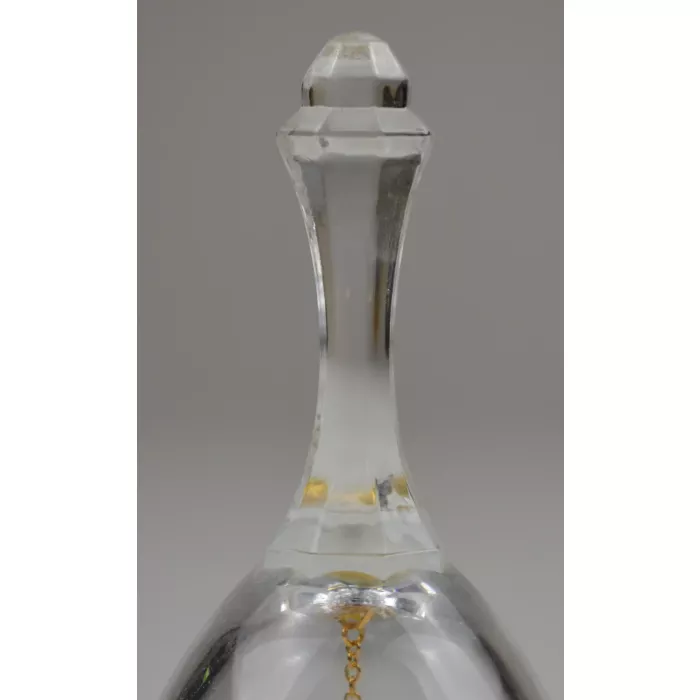 Avon 24% Full Lead Crystal Floral Pattern Bell - 5.75" Tall