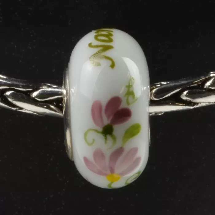 Fenton Art Glass Artisan Crafted Bead - Nana - Sterling Silver Lined