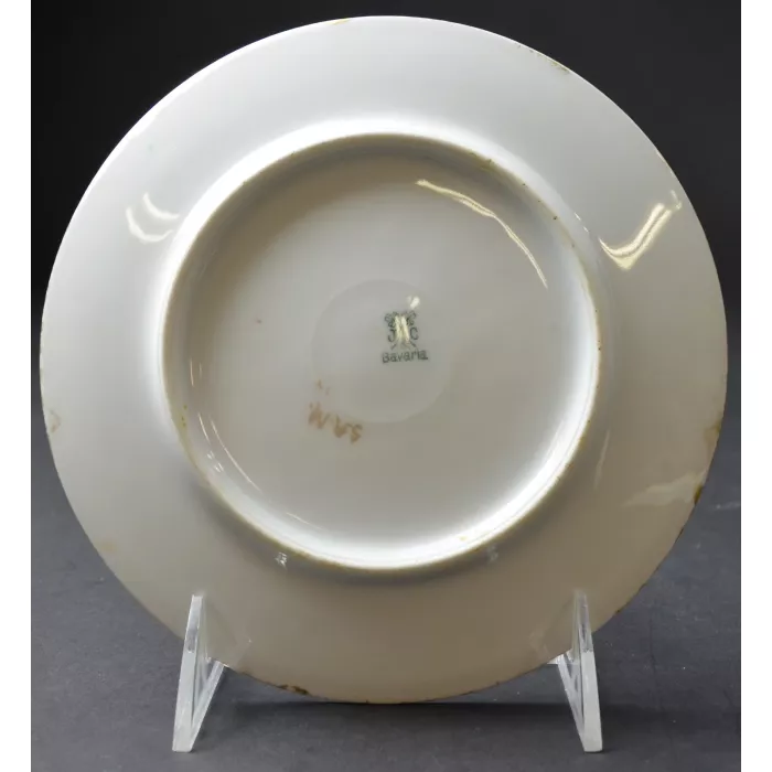 Jaeger & Co. Purple Floral Gold Trim Bread & Butter Plate - Bavaria