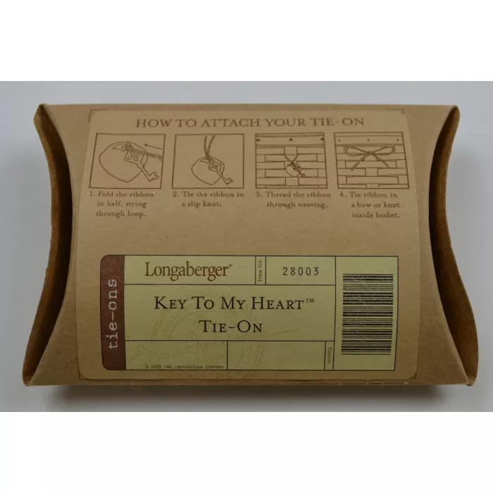 Longaberger Key To My Heart Tie-On
