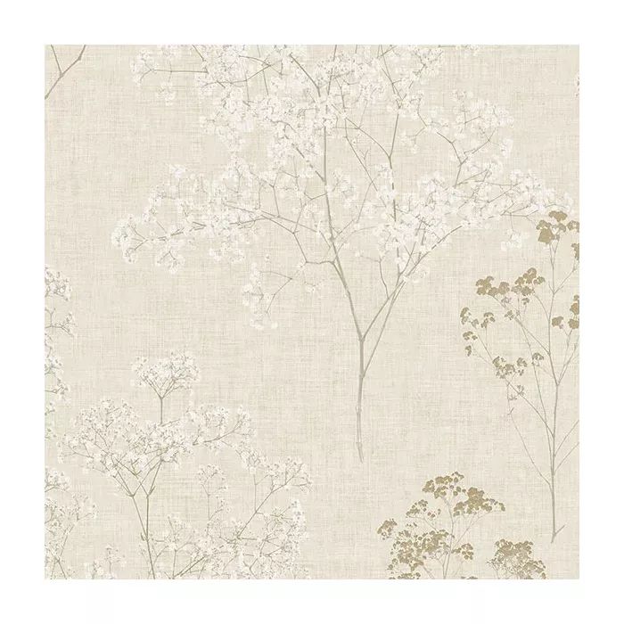 Queen Anne's Lace Wallpaper Beige, Wheat Norwall Wallcovering FH37508