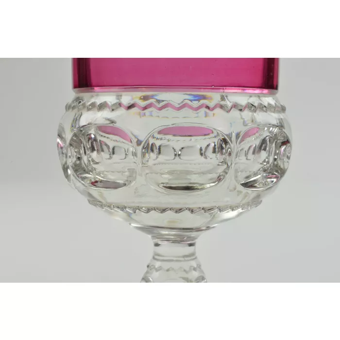 Tiffin / Franciscan - King's Crown Cranberry Flashed (Top Only) - Water Goblet
