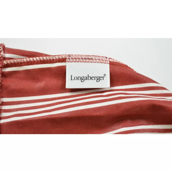 Longaberger Red Stripe Round Basket Liner - 9" Round