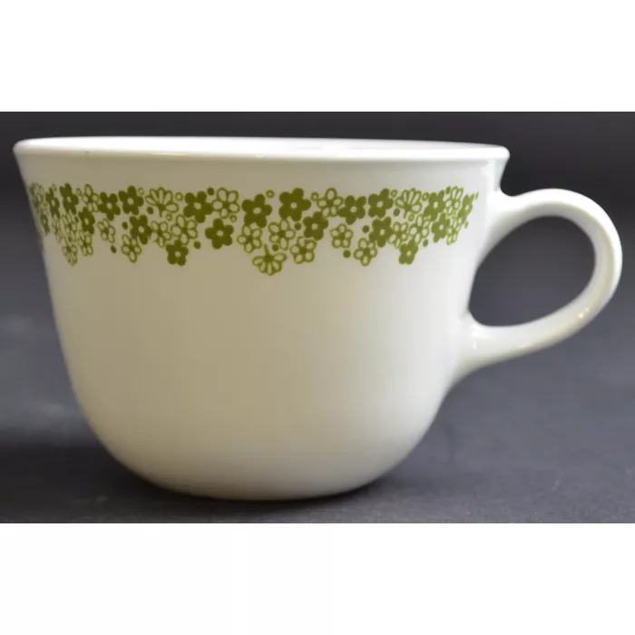 Corning Spring Blossom Pattern - Flat Cup - 2.625" Tall