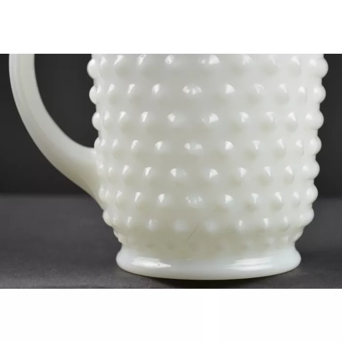 Anchor Hocking - Hobnail Milk Glass Pattern - Pint Pitcher - 4.75" Tall